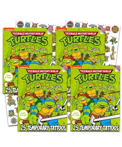 Teenage Mutant Ninja Turtles Temporary Tattoos for Kids Bundle ~ 100 TMNT Tattoos for Boys Girls Party Supplies (TMNT Party F...