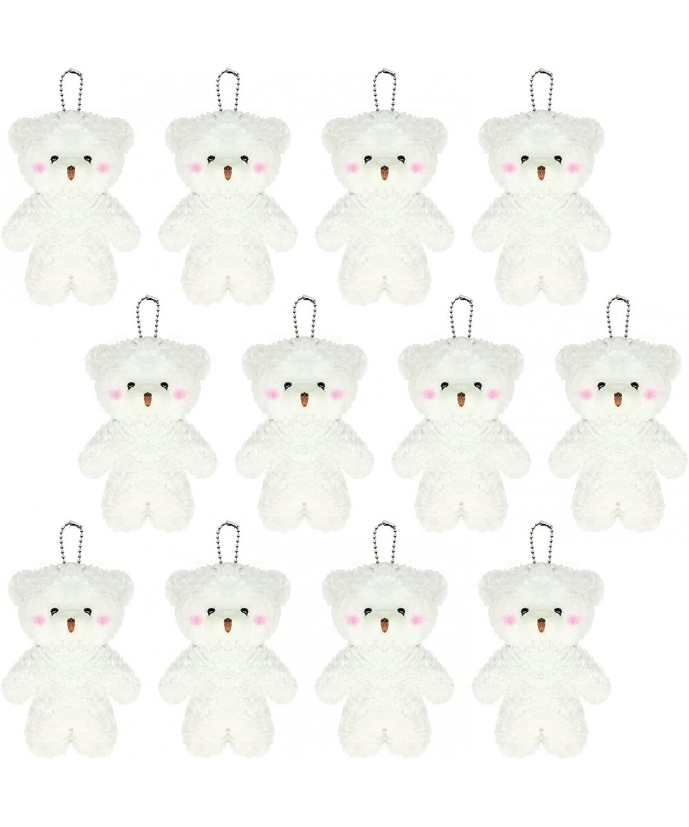 12 Pack Mini White Teddy Bears 4.7 inch Tiny Soft Stuffed Teddy Bear Mini Plush Bears Bulk for Birthday Table Decor Centerpie...