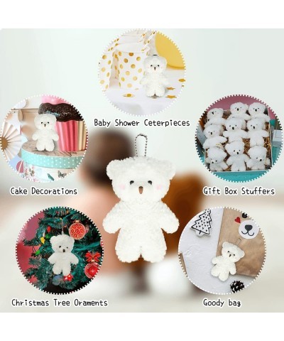 12 Pack Mini White Teddy Bears 4.7 inch Tiny Soft Stuffed Teddy Bear Mini Plush Bears Bulk for Birthday Table Decor Centerpie...