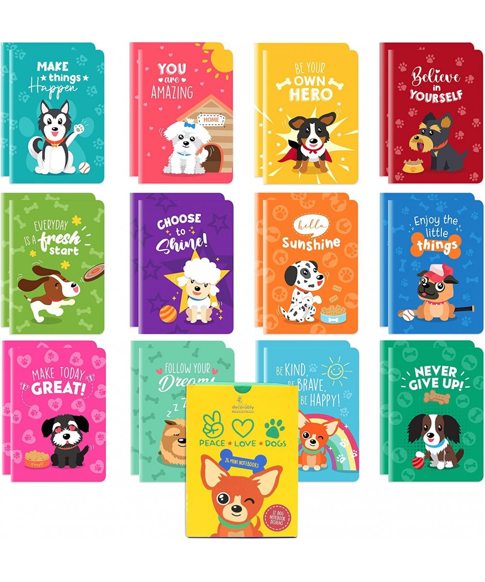 Mini Notebooks for Kids - 24 Dog Themed Party Supplies Dog Party Favors for Kids Dog Themed Birthday Party Supplies Dog Theme...