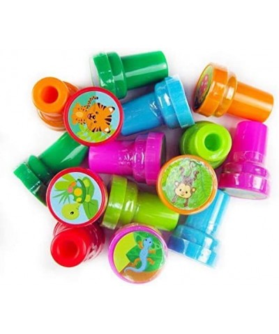 Tiny Mills 24 Pcs Rainforest Animals Assorted Stamps for Kids Self Ink Stamps Animal Birthday Party Animals Party Favors Good...