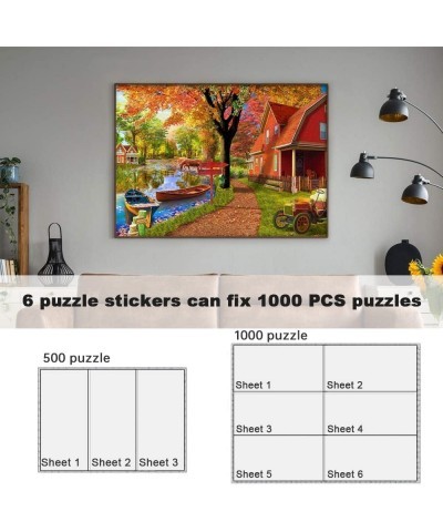 24 Sheets Puzzle Saver Preserve 4 × 1000 Pieces Jigsaw Puzzles Peel and Stick Puzzle Saver No Mess Puzzle Glue Sheets and Fra...