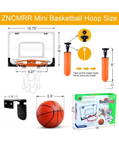 Kids Indoor Mini Basketball Hoop Set Complete Basketball Game for Door All Accessories with 3 Balls 16" x 12" Basketball Hoop...