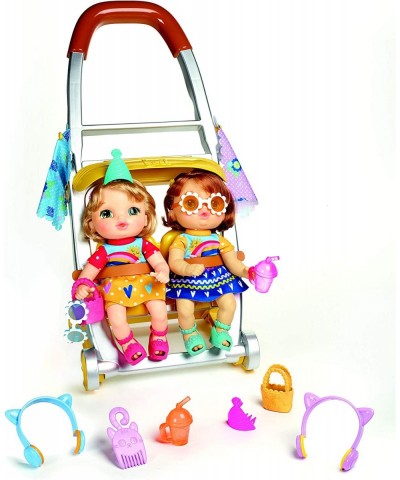 Littles Shop ‘N Stroll Twins Blonde Hair Doll Red Hair Doll Stroller 18 Accessories Toy for Kids 3 Years Old & Up (Amazon Exc...