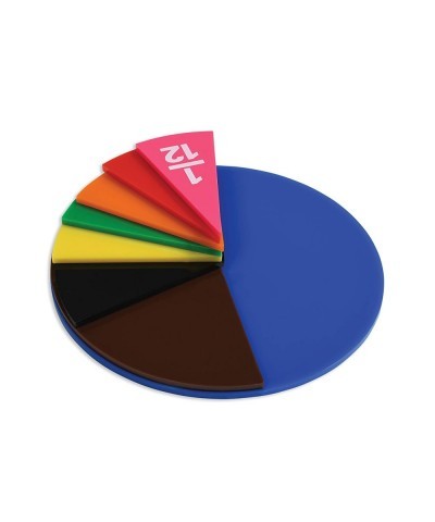 Fraction Circles - Set of 51 - 9 Values and Colors - Teach Fraction Equivalents and Parts to Whole $22.32 Early Development &...