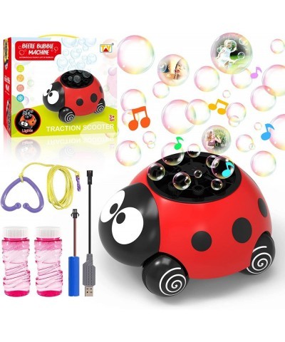 Bubbles for Kids Boys and Girls Bubble Machine Ladybug Bubble Blower Automatic Bubble Machine 3000+ Colored Bubble Per Minute...