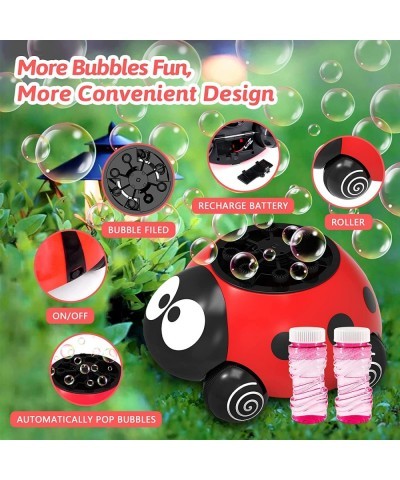 Bubbles for Kids Boys and Girls Bubble Machine Ladybug Bubble Blower Automatic Bubble Machine 3000+ Colored Bubble Per Minute...