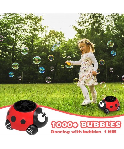 Bubbles for Kids Boys and Girls Bubble Machine Ladybug Bubble Blower Automatic Bubble Machine 3000+ Colored Bubble Per Minute...