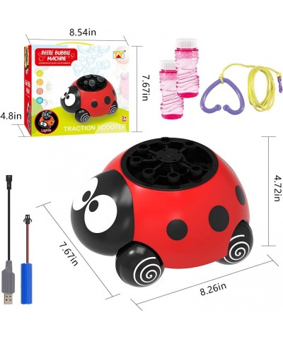 Bubbles for Kids Boys and Girls Bubble Machine Ladybug Bubble Blower Automatic Bubble Machine 3000+ Colored Bubble Per Minute...