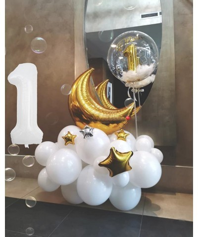 New 40 Inch Giant White Numbers 1 Balloons Huge Birthday Party Supplies Foil Helium Digital Balloon 0 to 9 $15.42 Kids' Party...