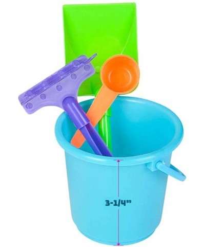 Mini Beach Bucket and Shovel Set - (Pack of 12) 3-1/4" Mini Bucket Party Favor Sand Box Play Set and Mini Beach Sand Pail Inc...