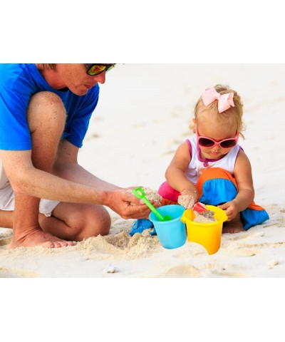 Mini Beach Bucket and Shovel Set - (Pack of 12) 3-1/4" Mini Bucket Party Favor Sand Box Play Set and Mini Beach Sand Pail Inc...