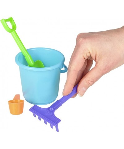 Mini Beach Bucket and Shovel Set - (Pack of 12) 3-1/4" Mini Bucket Party Favor Sand Box Play Set and Mini Beach Sand Pail Inc...