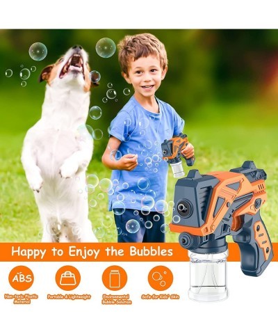 2 Bubble Guns with 4 Bottles Bubble Solution Bubble Machine with Music Light for Kids Outdoor Bubble Blower Bubble Maker Toy ...