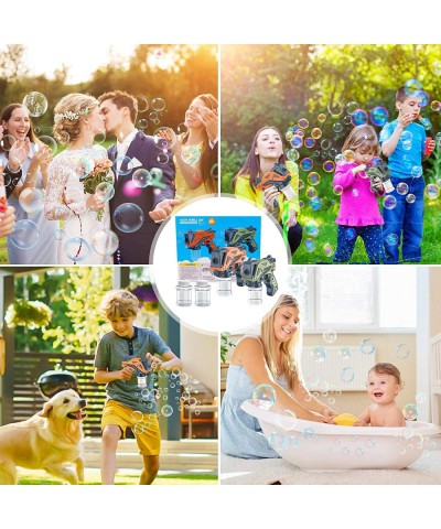 2 Bubble Guns with 4 Bottles Bubble Solution Bubble Machine with Music Light for Kids Outdoor Bubble Blower Bubble Maker Toy ...