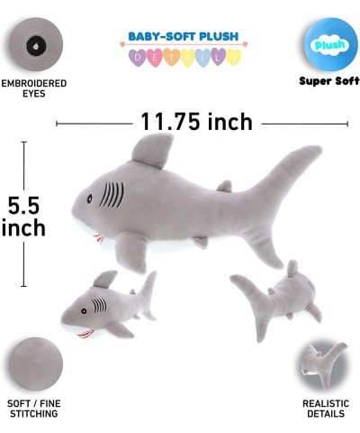 Gray Shark Baby Soft Plush Toy Newborn Babies First Stuffed Animal Cuddle & Snuggle Toys Toddler's Huggable Best Buddy Fluffy...