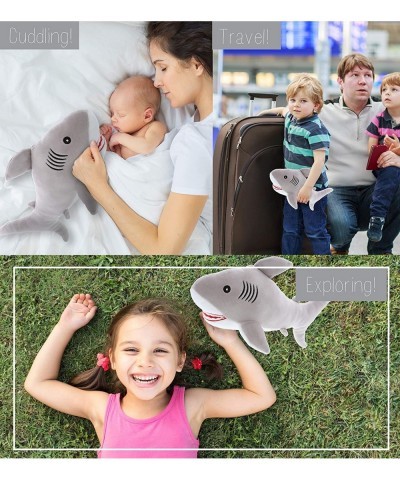 Gray Shark Baby Soft Plush Toy Newborn Babies First Stuffed Animal Cuddle & Snuggle Toys Toddler's Huggable Best Buddy Fluffy...