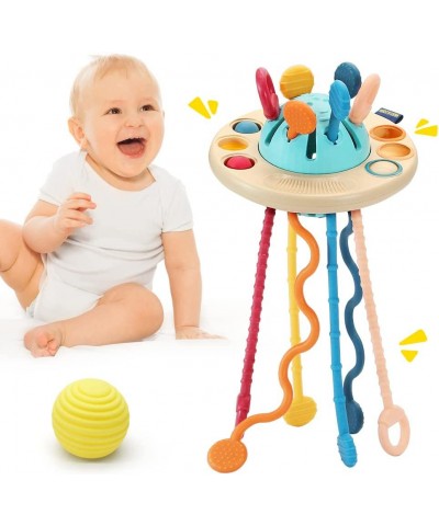 Montessori Toys for 1 Year Old Baby Toys 12-18 Months UFO Food Grade Silicone Pull String Activity Toy Sensory Toys for Toddl...