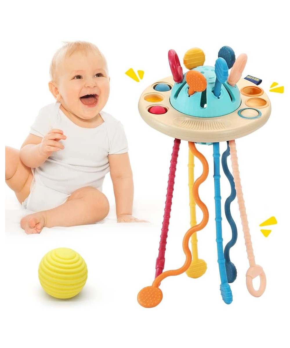 Montessori Toys for 1 Year Old Baby Toys 12-18 Months UFO Food Grade Silicone Pull String Activity Toy Sensory Toys for Toddl...