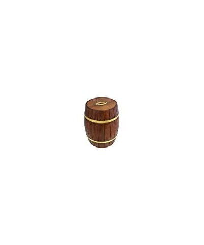 Wooden Money Safe Box for Cash with Key | Birthday Gift for Kids | Boys | Girls | Adults - Barrel Shape | Money Bank Bag (Bar...