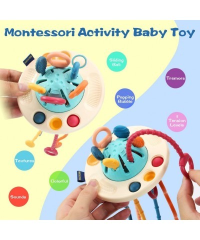 Montessori Toys for 1 Year Old Baby Toys 12-18 Months UFO Food Grade Silicone Pull String Activity Toy Sensory Toys for Toddl...