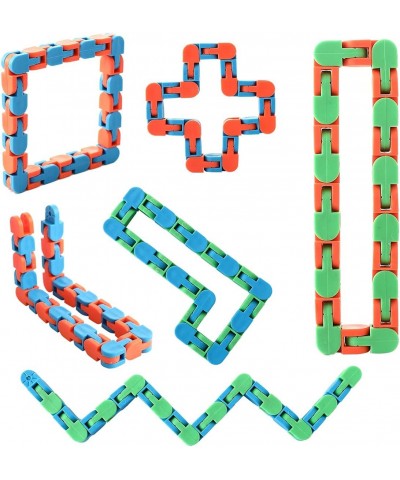 10 Pack Wacky Tracks Snap and Click Fidget Toys Finger Sensory Toys Snake Puzzles for Kids Adults Stress and Anxiety Relief R...