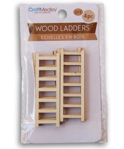 Craft Medley Miniature DIY Wood Dollhouse Diorama Ladders - 4 Piece - 2.25 Inches Tall $14.68 Dollhouse Accessories