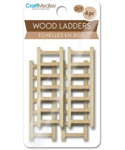 Craft Medley Miniature DIY Wood Dollhouse Diorama Ladders - 4 Piece - 2.25 Inches Tall $14.68 Dollhouse Accessories