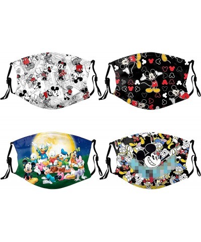 4 PCS Cartoon Face Mask Kids Reusable Youth Mouth Cover Washable Adjustable Costume Balaclava Bandana for Boys Girls $27.39 K...