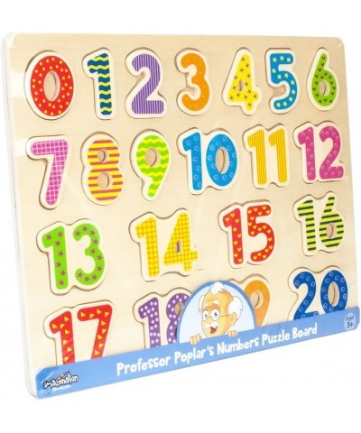 Professor Poplar’s Wooden Numbers Puzzle Board – Learn to Count with Colorful Chunky Numbers $21.94 Pegged Puzzles