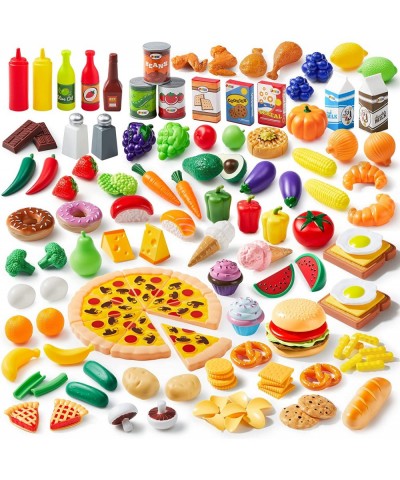 Play Food Set 135 Pieces Play Kitchen Set for Market Educational Pretend Play Food Playset Kids Toddlers Toys Kitchen Accesso...