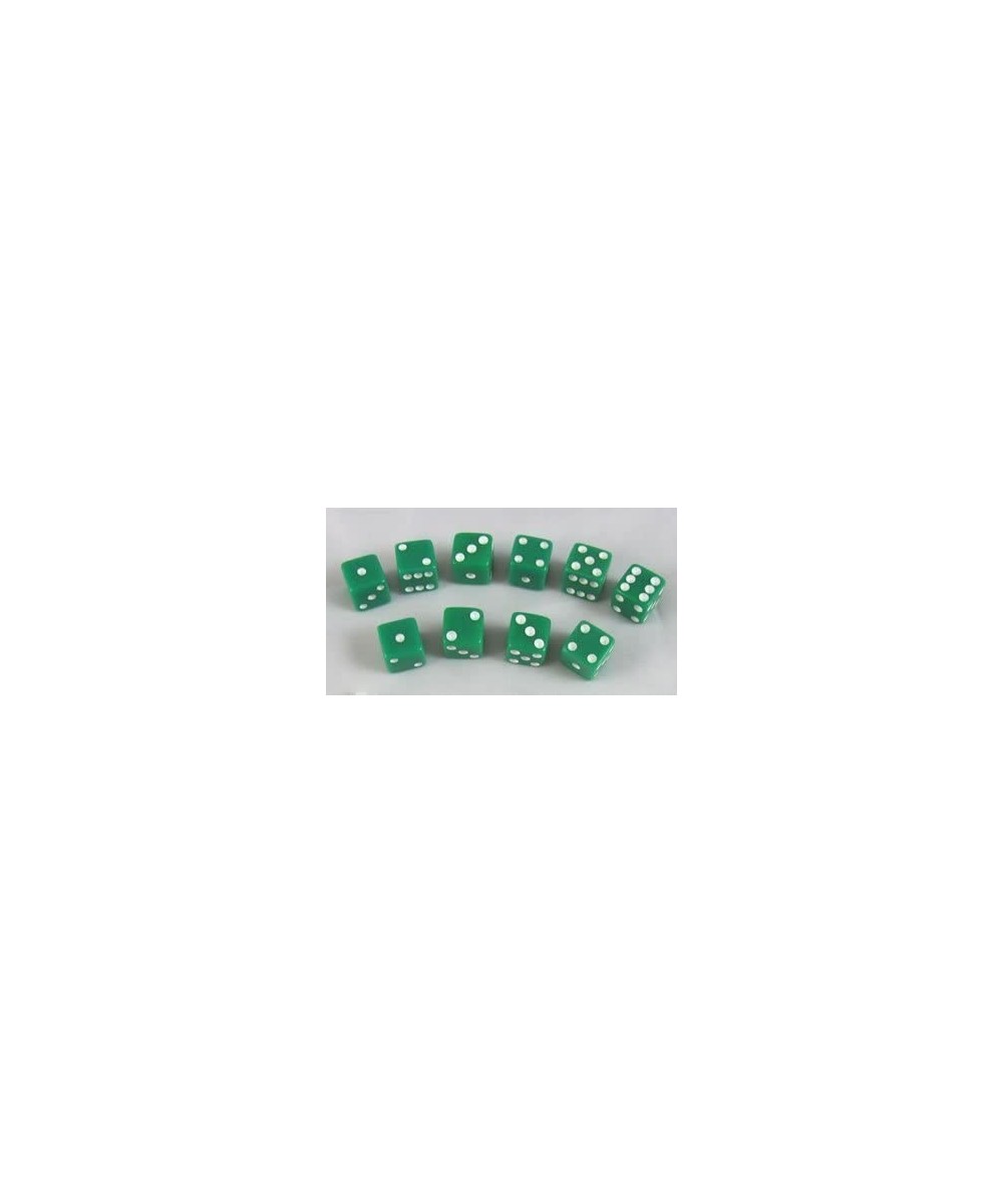 8mm Opaque Green with White Pips 10 Set $16.08 Game Accessories