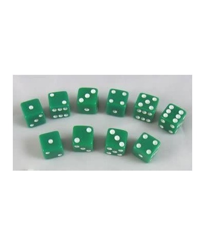 8mm Opaque Green with White Pips 10 Set $16.08 Game Accessories