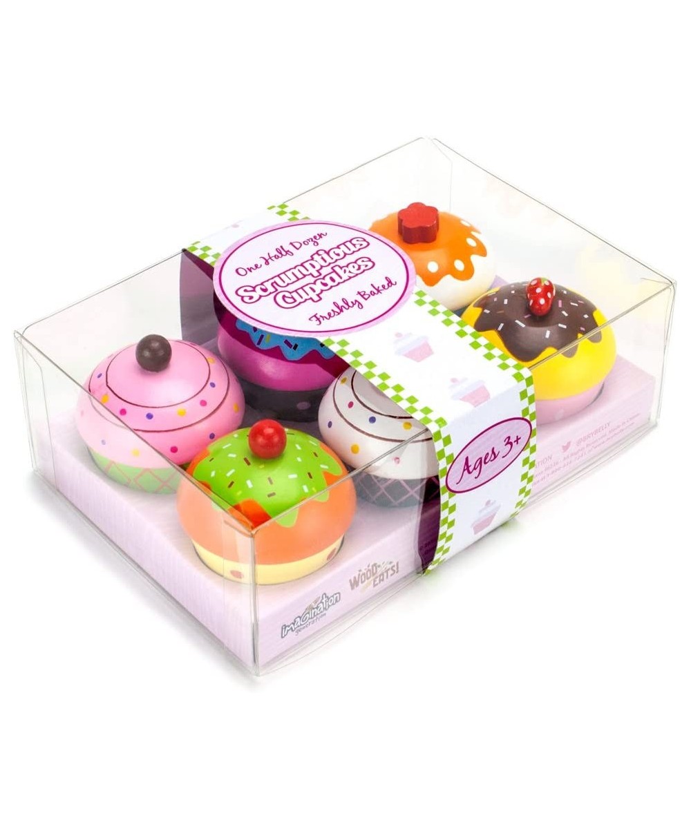 Wood Eats! Scrumptious Cupcakes Dessert Set - 6 Colorful Cakes Great for Baking Playsets Play Kitchens and Play Food Toys $32...