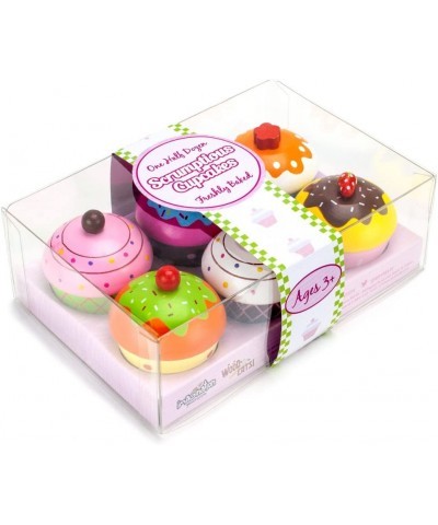 Wood Eats! Scrumptious Cupcakes Dessert Set - 6 Colorful Cakes Great for Baking Playsets Play Kitchens and Play Food Toys $32...