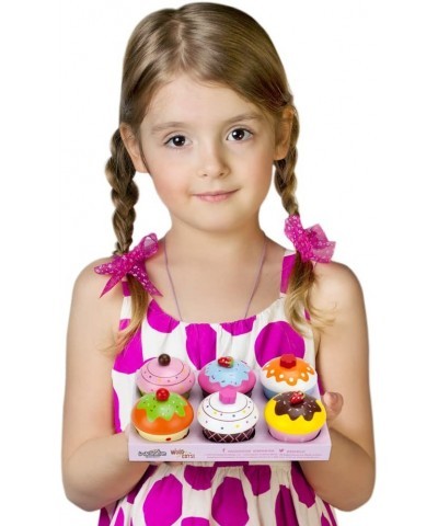 Wood Eats! Scrumptious Cupcakes Dessert Set - 6 Colorful Cakes Great for Baking Playsets Play Kitchens and Play Food Toys $32...