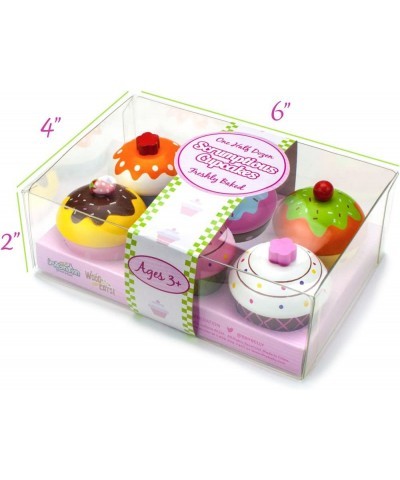 Wood Eats! Scrumptious Cupcakes Dessert Set - 6 Colorful Cakes Great for Baking Playsets Play Kitchens and Play Food Toys $32...