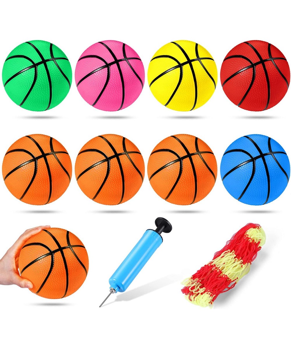 9 Pieces 6 Inch Mini Toy Basketball Ball Set for Toddlers Mini Toy Basketball Rubber Basketball for Kids Teenager Basketballs...