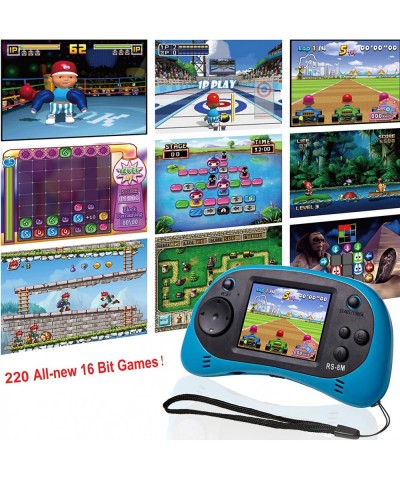 16 Bit Kids Handheld Games Built-in 220 HD Video Games 2.5 Inch Portable Game Player with Headphones - Best Travel Electronic...