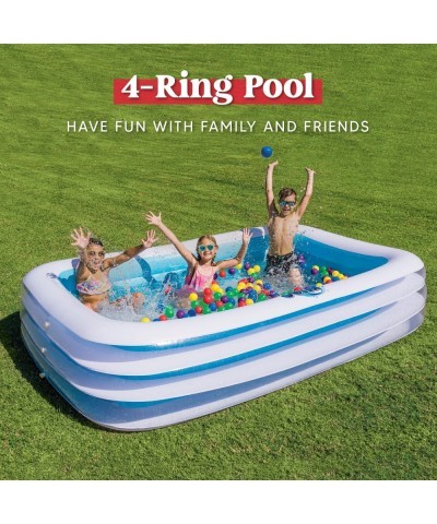 120" X 72" X 22" Inflatable Swim Center Family Pool Lounge Pool Kiddie Swimming Pool Giant-Size for Summer Fun Indoor & Outdo...