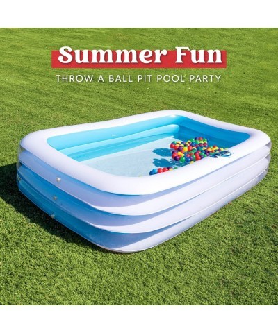 120" X 72" X 22" Inflatable Swim Center Family Pool Lounge Pool Kiddie Swimming Pool Giant-Size for Summer Fun Indoor & Outdo...