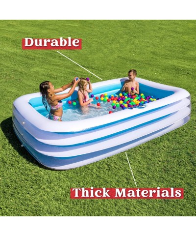 120" X 72" X 22" Inflatable Swim Center Family Pool Lounge Pool Kiddie Swimming Pool Giant-Size for Summer Fun Indoor & Outdo...