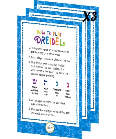 Wood Dreidels Hanukkah Draydel with English Transliteration & Instruction Cards! (30-Pack) $28.01 Novelty Spinning Tops