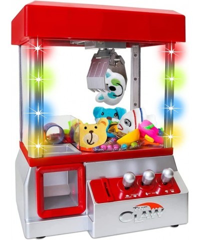 Claw Machine Arcade Game - Electronic Mini Candy and Toy Grabber Dispenser for Kids - with Lights Sound & 4 Mini Plush Animal...