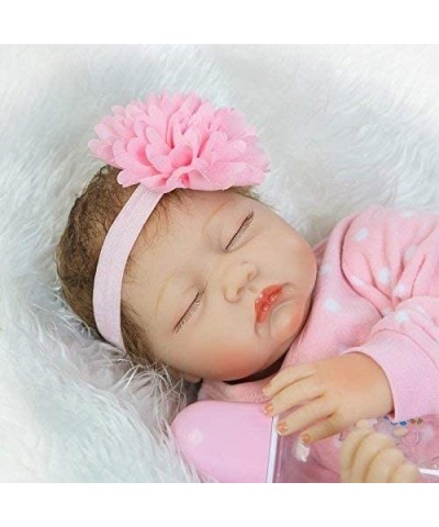 Reborn Baby Dolls Girl Closed Eyes 22 inch Soft Weighted Body Real Looking Sleeping Newborn Cute Lifelike Handmade Vinyl Sili...