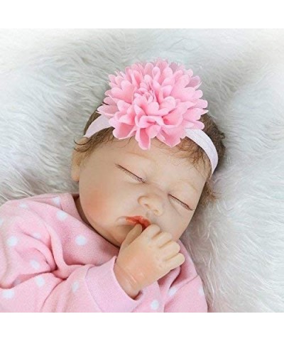 Reborn Baby Dolls Girl Closed Eyes 22 inch Soft Weighted Body Real Looking Sleeping Newborn Cute Lifelike Handmade Vinyl Sili...