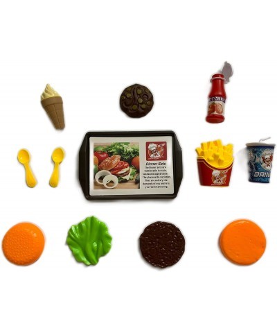 New Item! Fast Food Pretend Play Set for Toddlers Children | Play Food Set for Kids Kitchen | Fake Food Hamburger and Fries S...