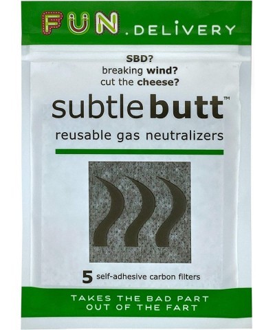 Subtle Butt Reusable Gas Neutralizers: 5 Activated Carbon Charcoal Fart Pads (April Fools Gag Gift) $35.43 Gags & Practical J...