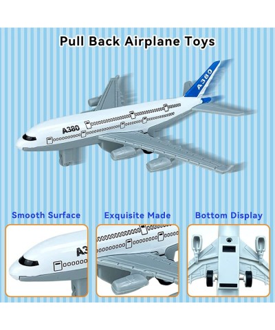 Airplane Toys Metal Airbus Pull Back Plane Toys for 3 4 5 6 Year Old Boys Girls Die Cast Aircraft Plane Jet Models Kids'Play ...