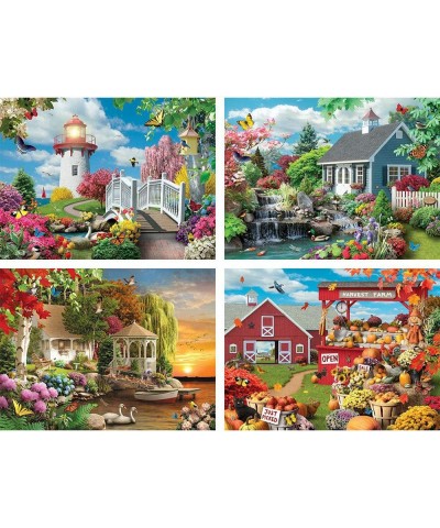 – 4-in-1 Multi-Pack - 500 Piece Jigsaw Puzzles for Adults – 500 pc Large Piece Puzzle Set Bundle by Artist Alan Giana - 16" x...